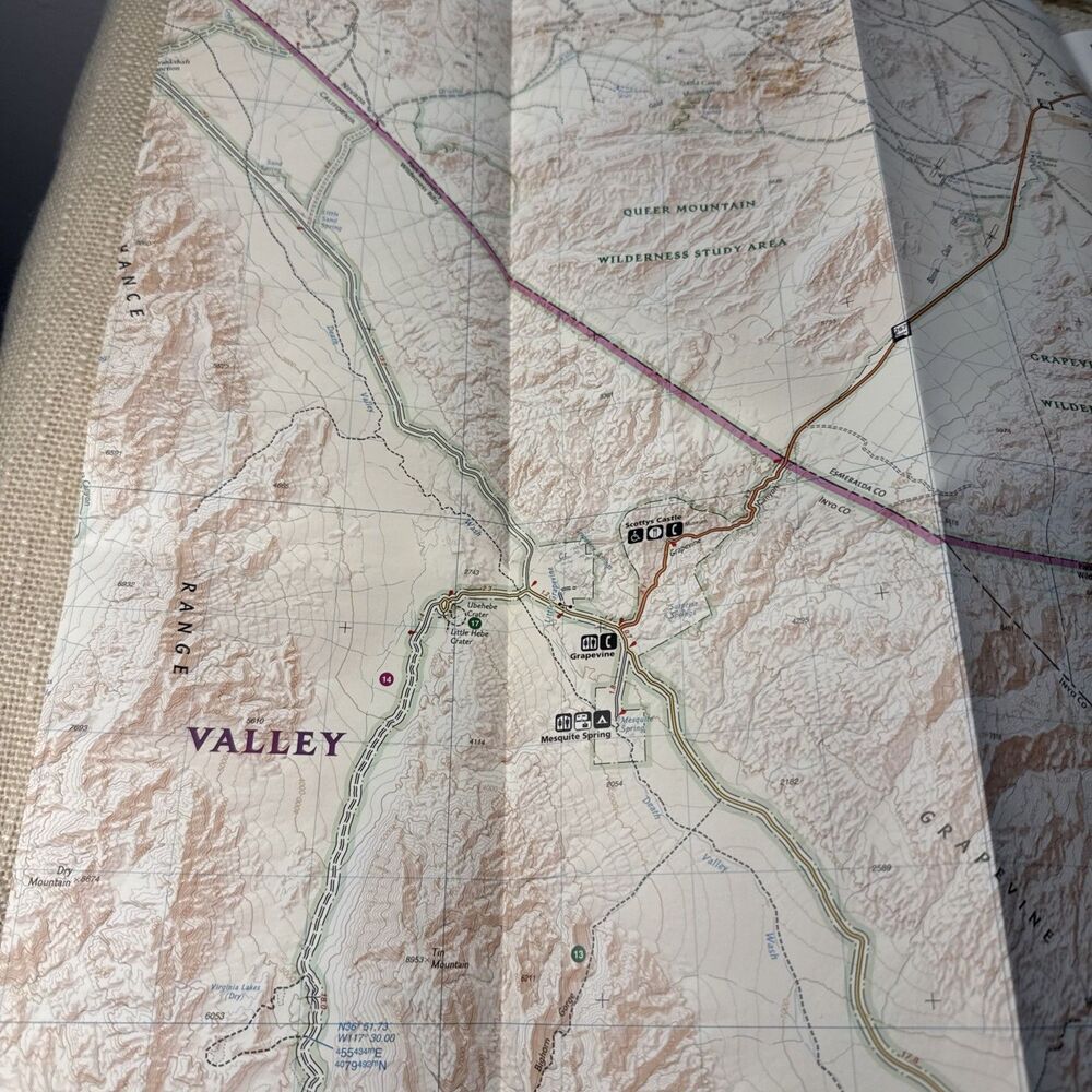 Death Valley Map Guide Lot National Geographic Illustrated Map Road & Hike Guide - Picture 14 of 16
